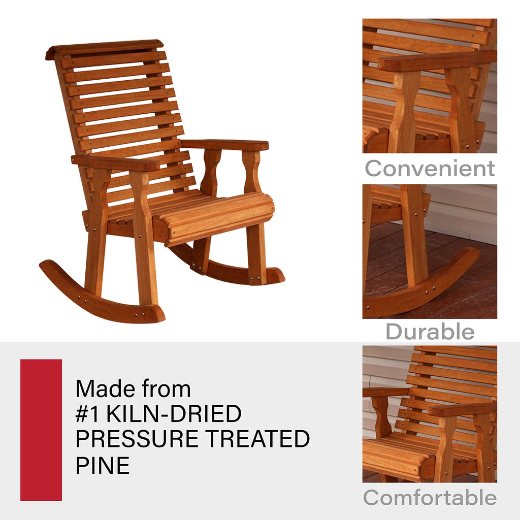 Cedar Stain Pressure Treated Rocking Chair L4267