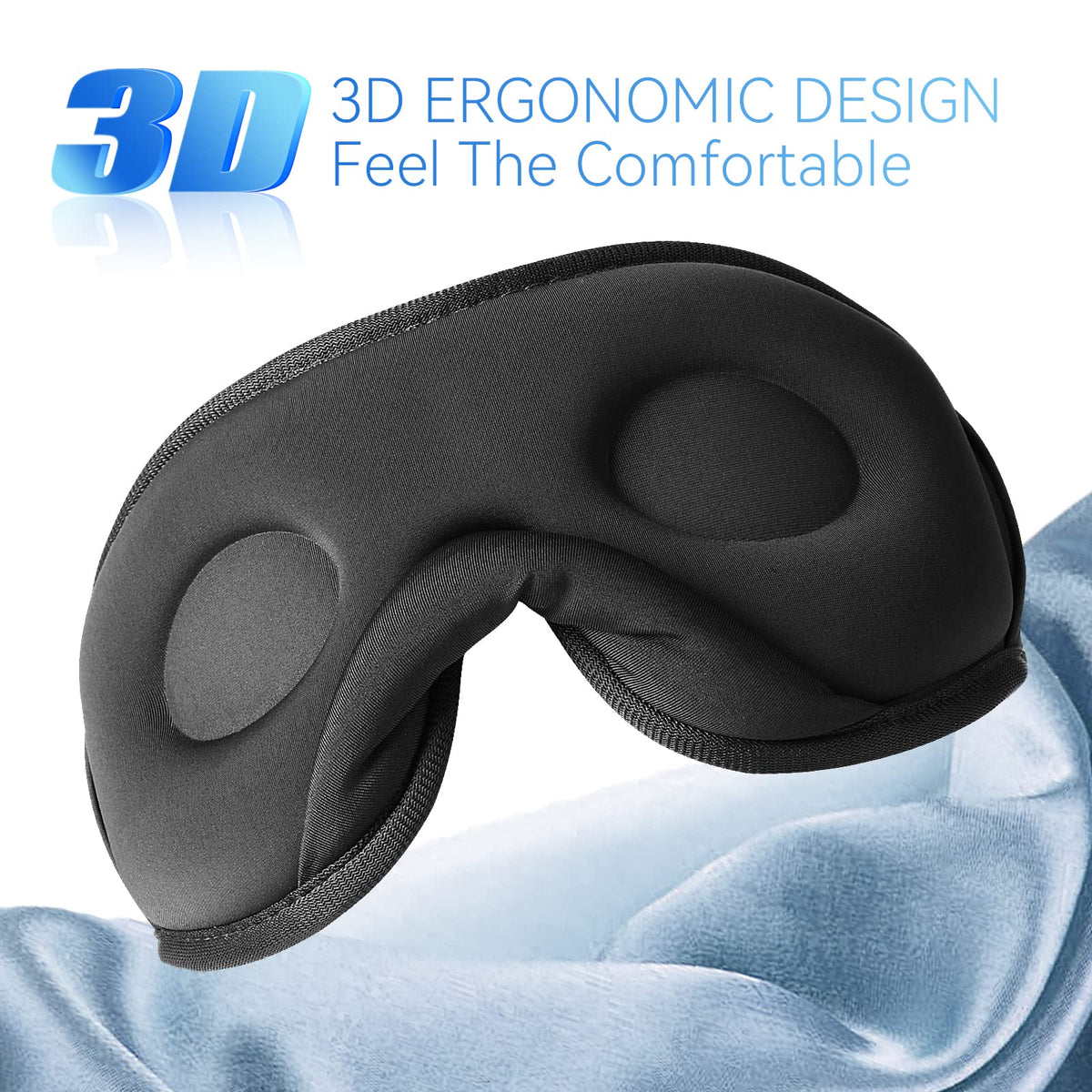 Bluetooth 5.0 Wireless 3D Eye Mask Sleep Headphones V3227