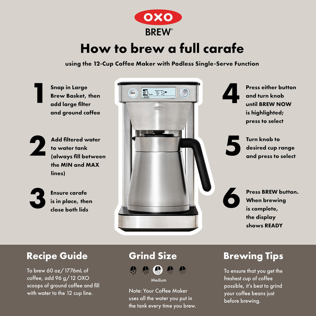 12-Cup Coffee Maker with Single-Serve Function Y66700