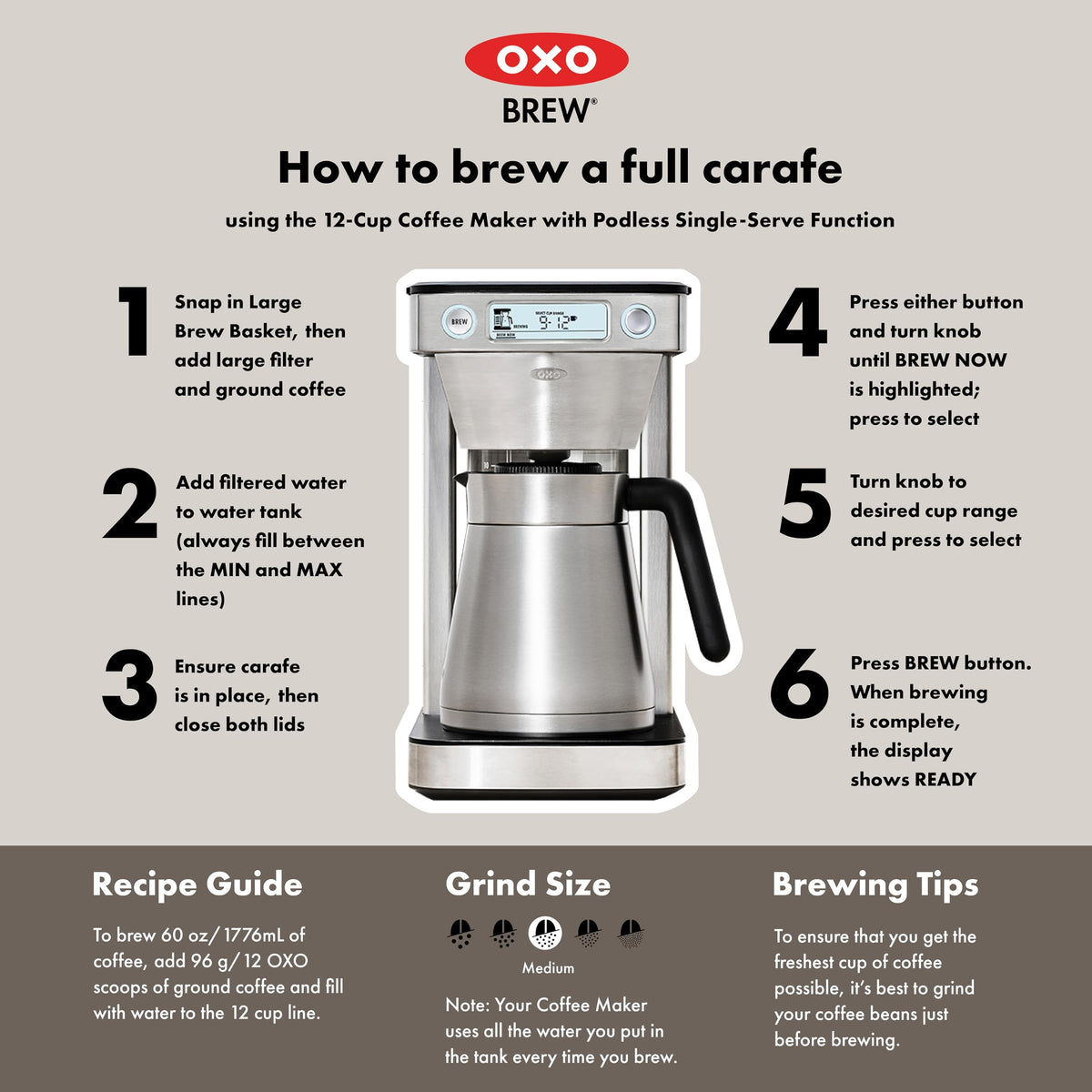 12-Cup Coffee Maker with Single-Serve Function Y66700