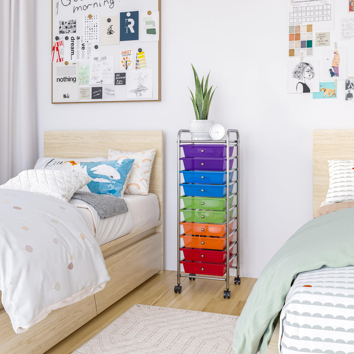 10 Drawer Rolling Storage Cart I9379