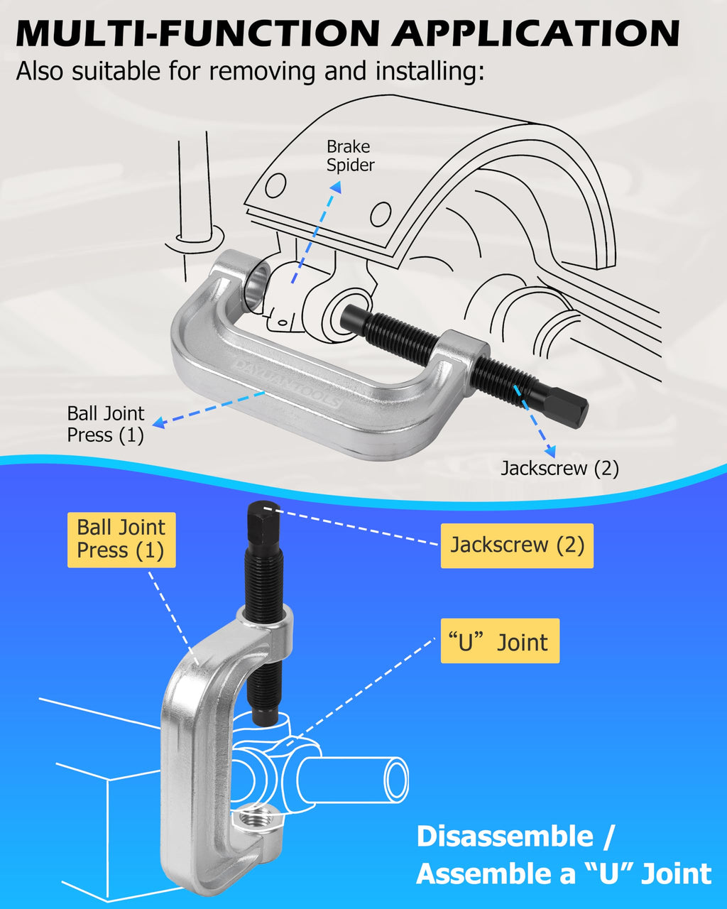 Blue Ball Joint Press & U Joint Removal Tool Kit X759