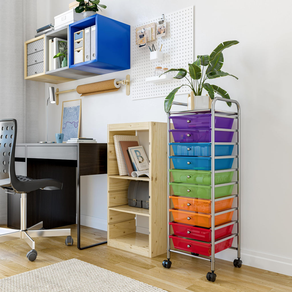 10 Drawer Rolling Storage Cart I9379