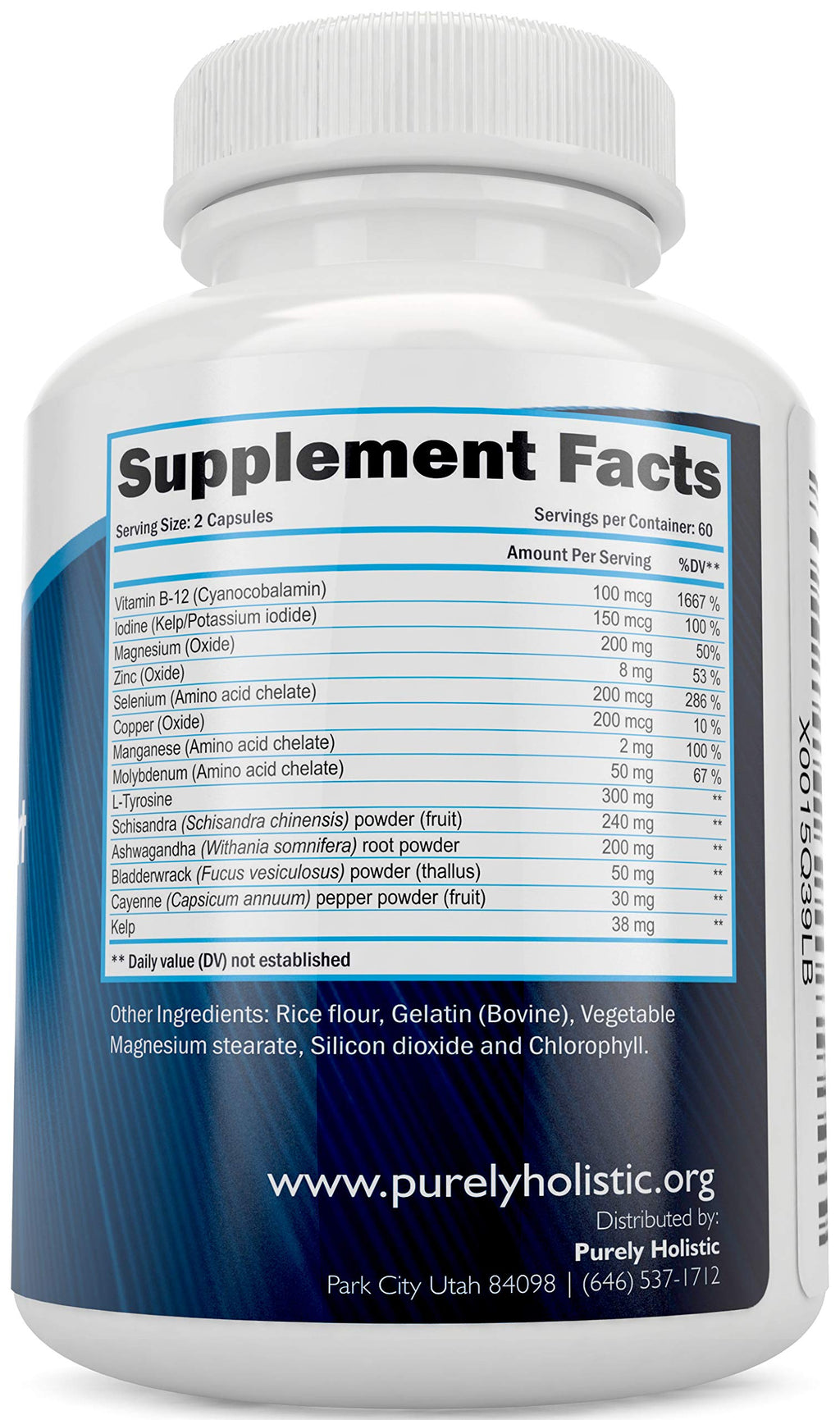 Iodine Supplement with Zinc Selenium & L-Tyrosine C843481