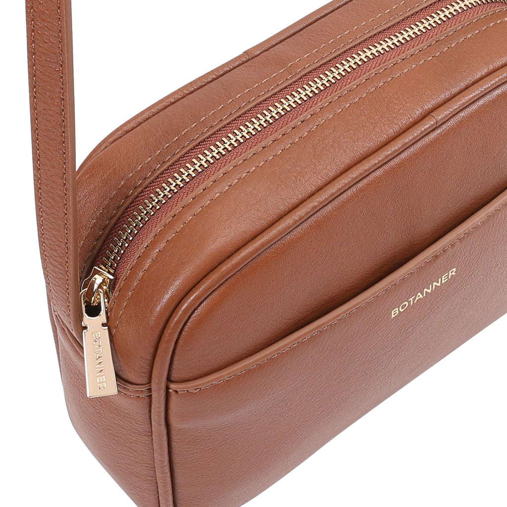 Genuine Leather Crossbody Bag with Adjustable Strap Y16505