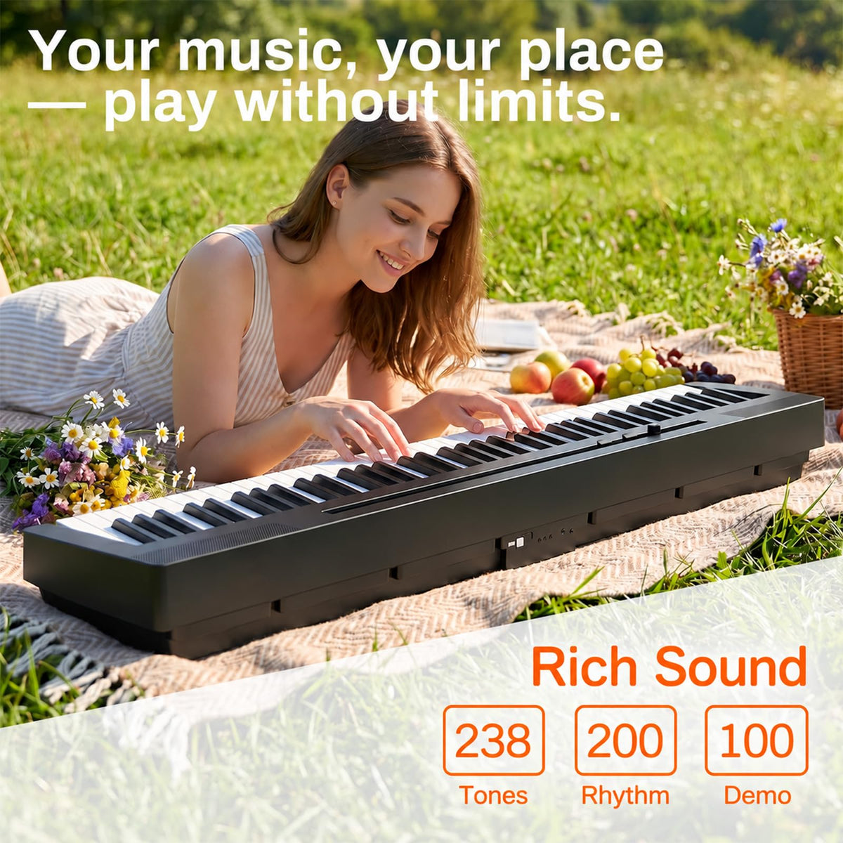 88 Keys Weighted Hammer Action Keyboard I623