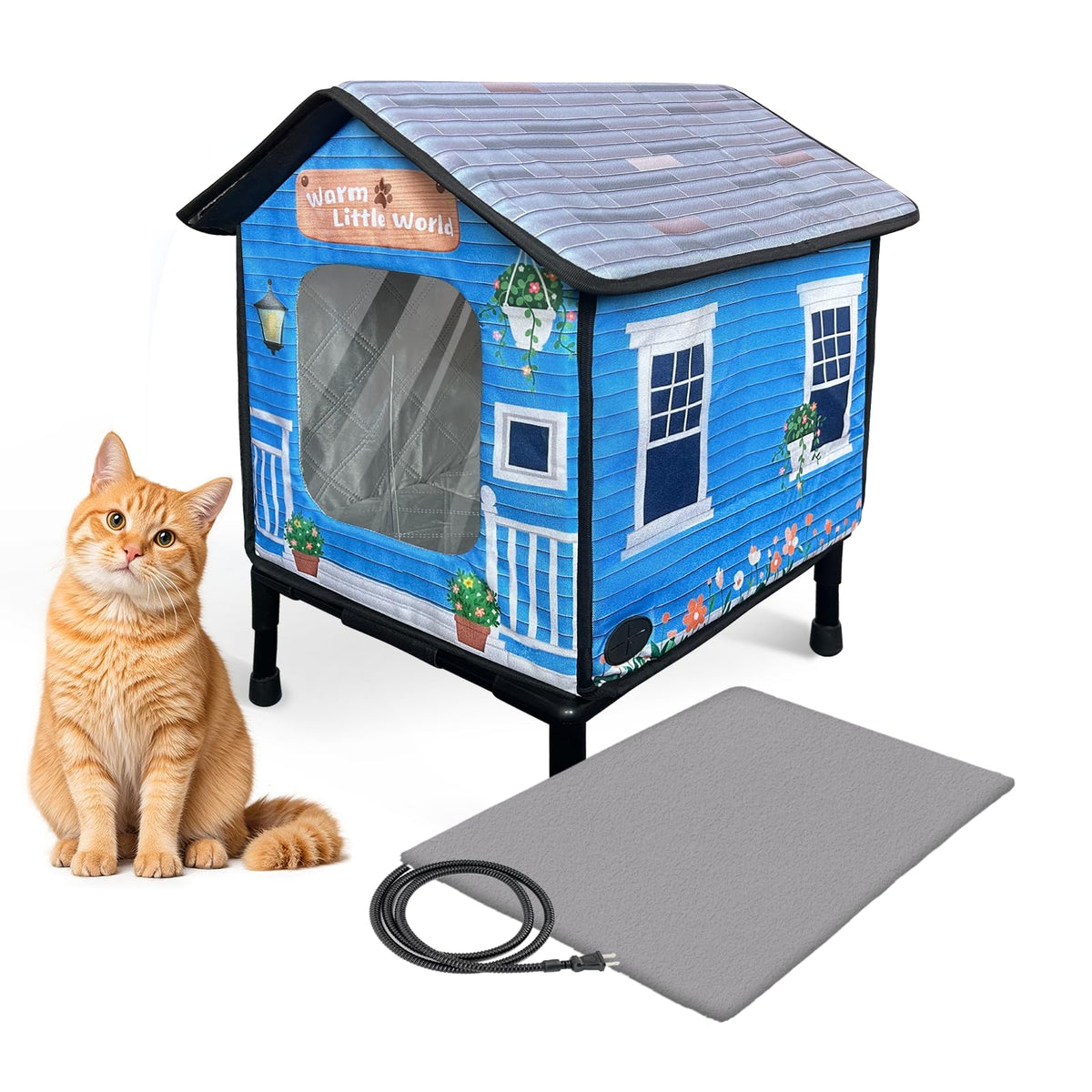 Heated Cat House with Dual Escape Doors T613247