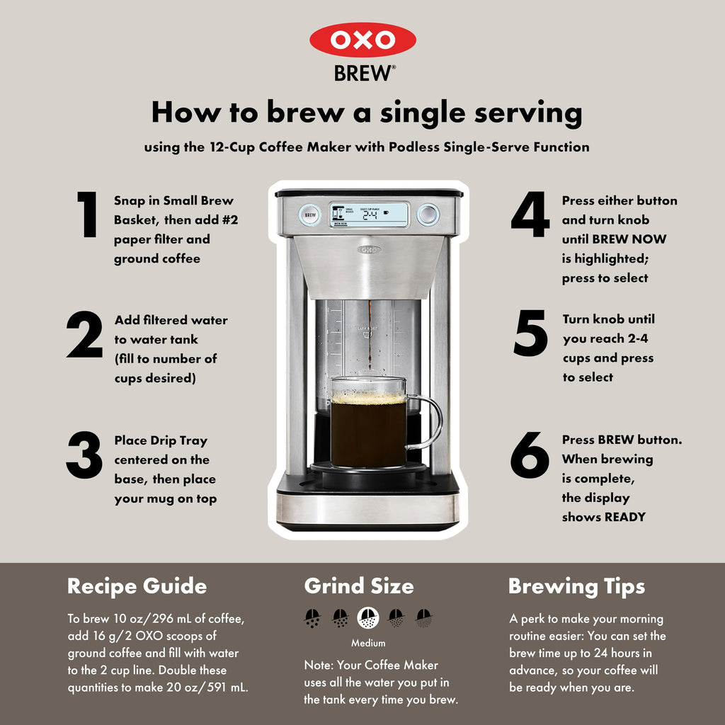 12-Cup Coffee Maker with Single-Serve Function Y66700