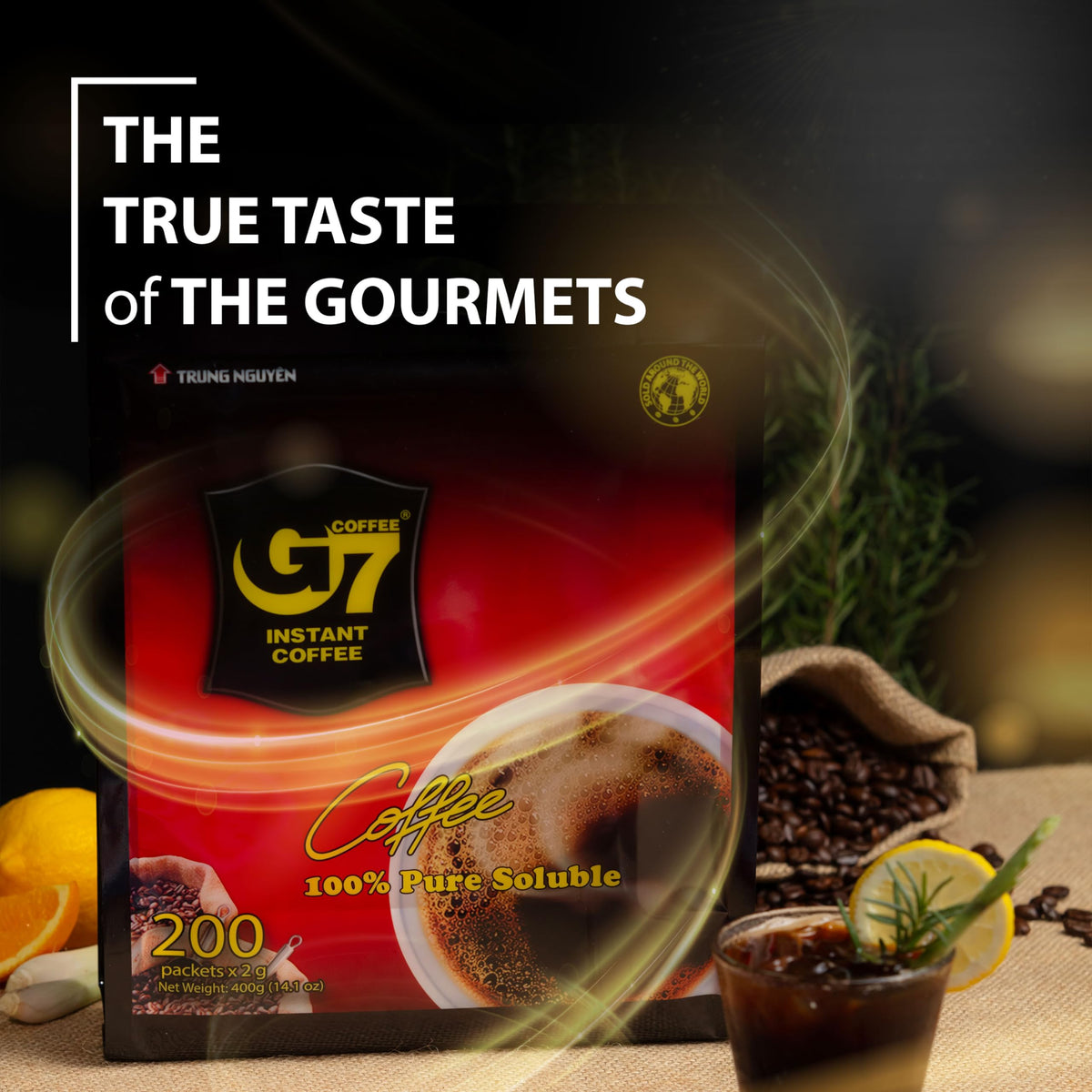 Black Instant Coffee 200 Sachets U831602