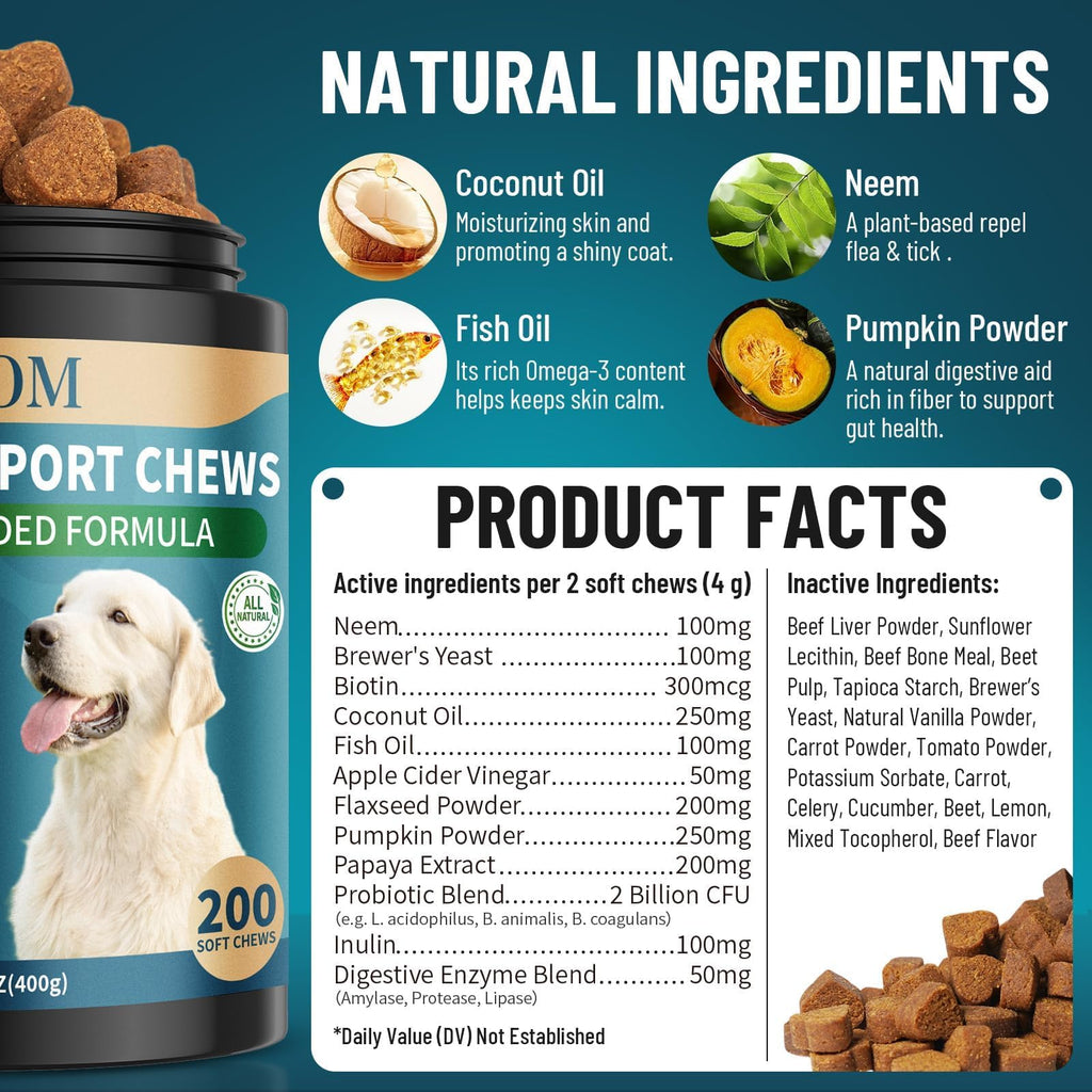 Chewable Flea and Tick Prevention for Dogs & Cats, 400 Treats P4889