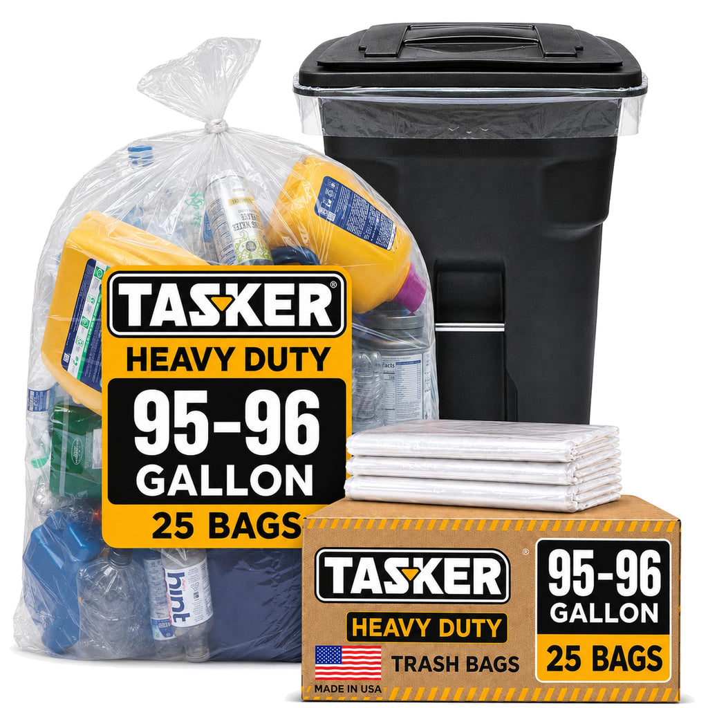 95-100 Gallon Clear Heavy Duty Trash Bags K254