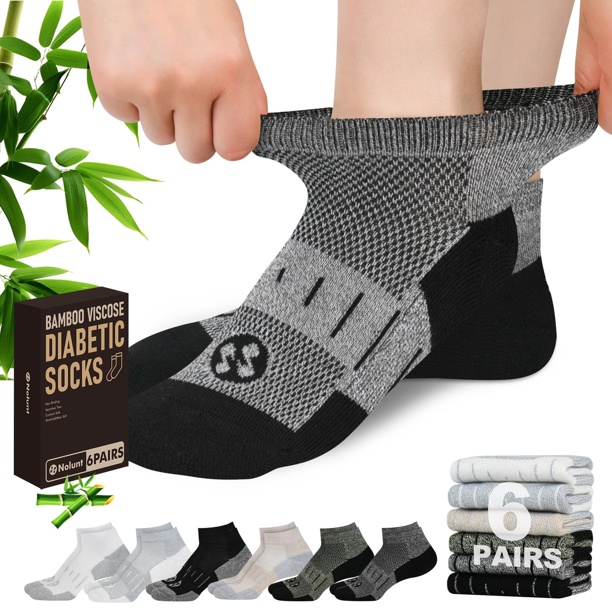 Low Cut Bamboo Viscose Diabetic Socks V131891