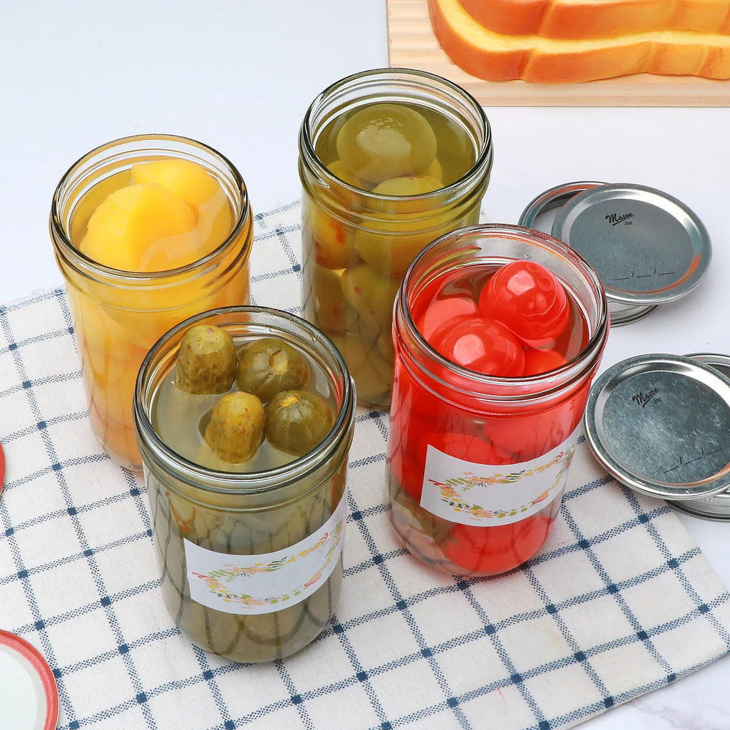 24 Pack 12 oz Mason Jars with Lids C95734