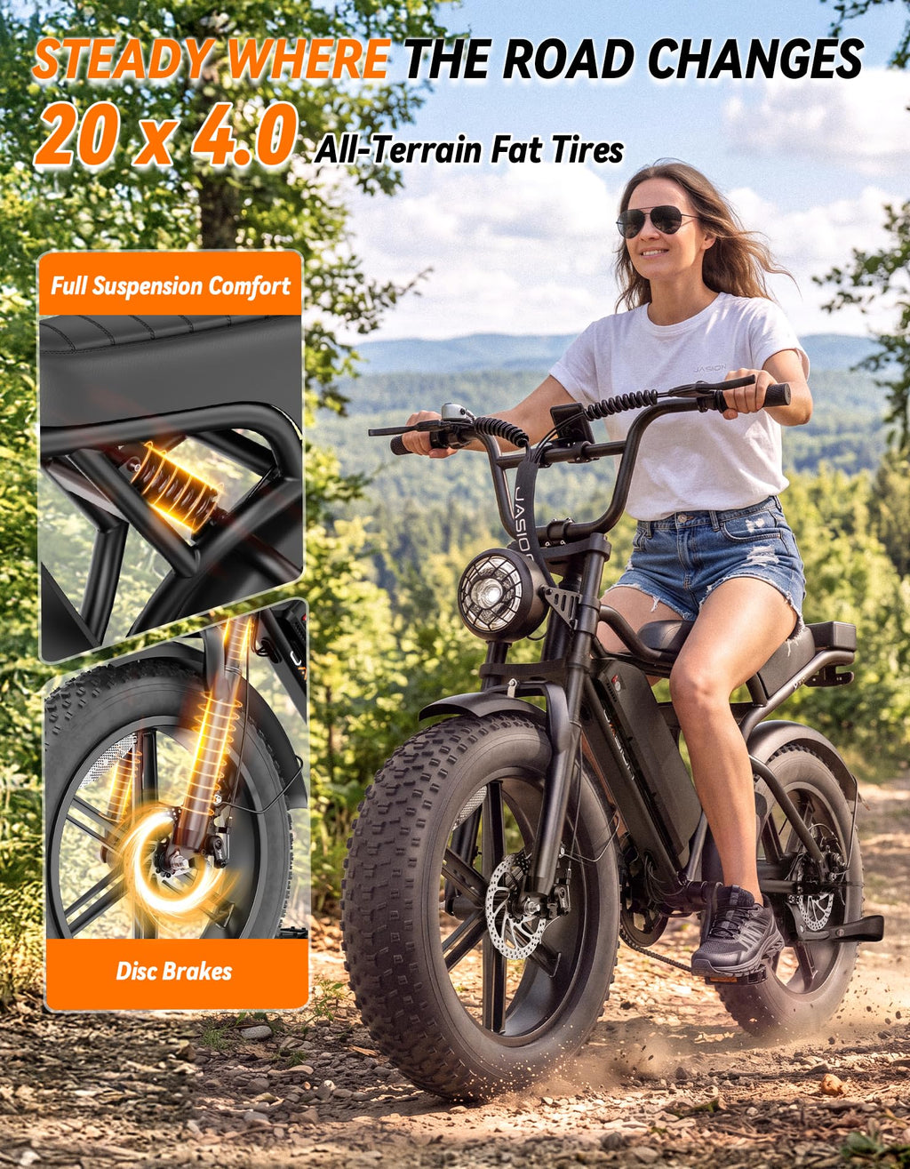 Electric Bike, 2000W Peak, Fat Tire T3146
