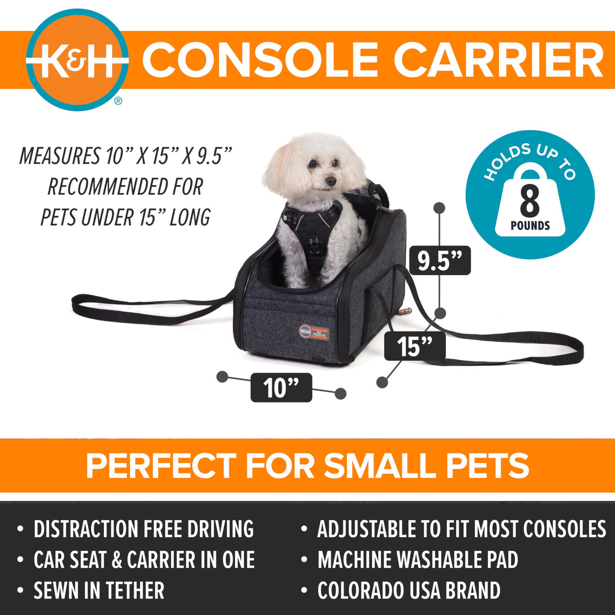 Dog Car Seat for Pets Under 8 lbs H409