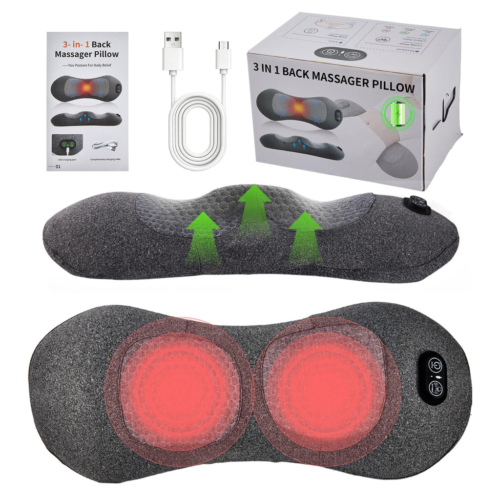Back Massager with Heat, Vibration, Airbag Stretch Q73555