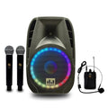 15" 2000W Portable PA Speaker System with Wireless Microphones L96958
