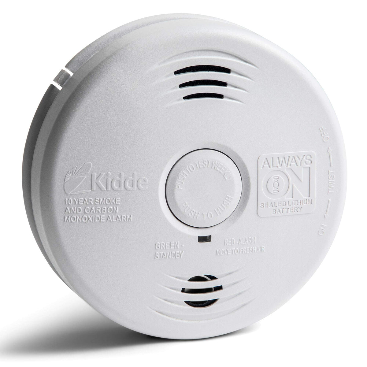 Hardwired Smoke and Carbon Monoxide Detector Alarm with Voice Warning, White Y21712