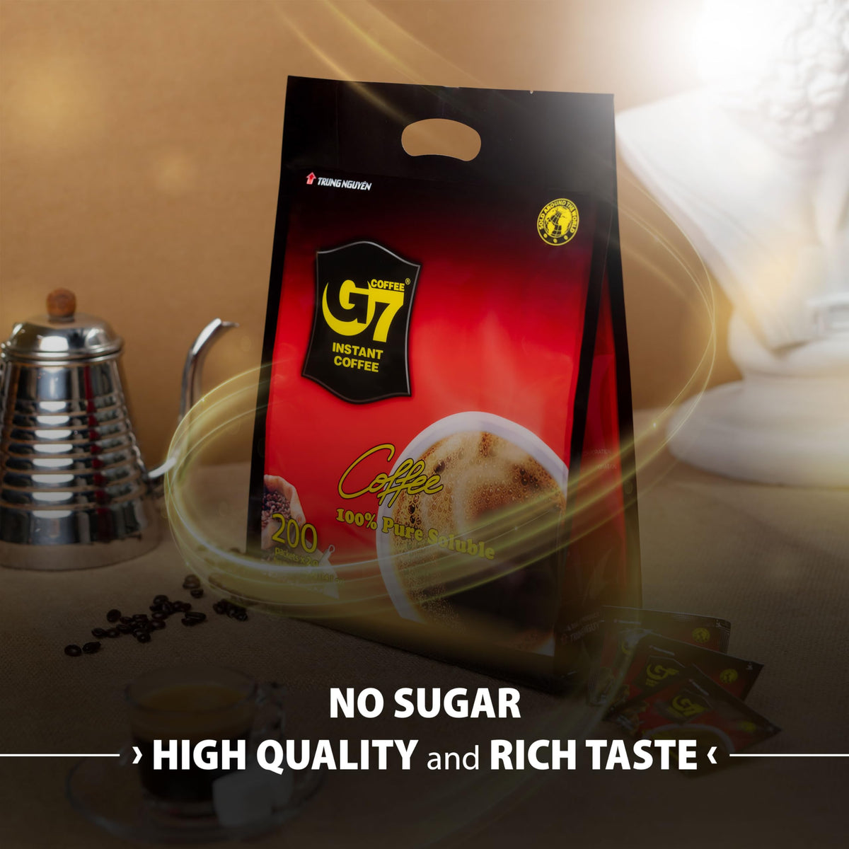 Black Instant Coffee 200 Sachets U831602