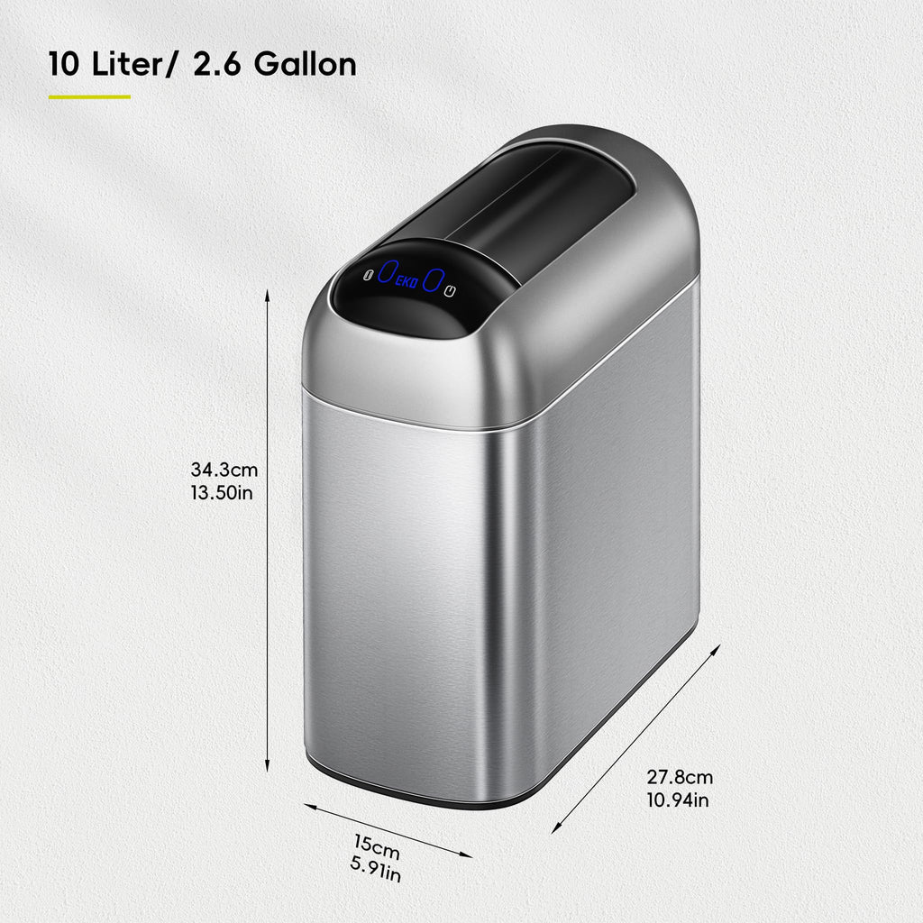 10L Stainless Steel Sensor Trash Can P3628
