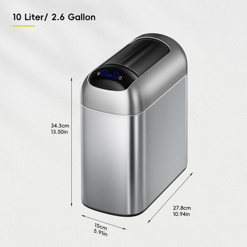 10L Stainless Steel Sensor Trash Can P3628