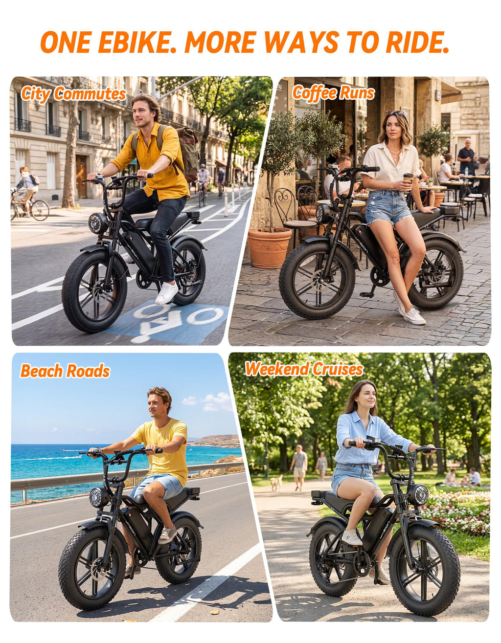 Electric Bike, 2000W Peak, Fat Tire T3146