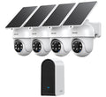 Wireless Outdoor Solar Powered 4-Cam Security Cameras Z91667