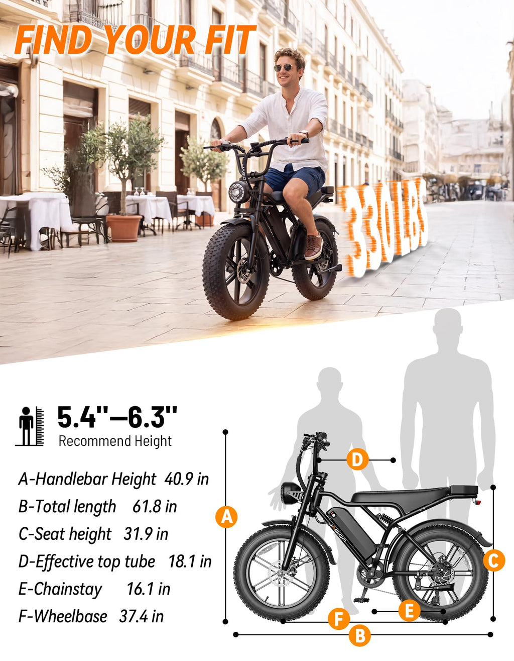 Electric Bike, 2000W Peak, Fat Tire T3146