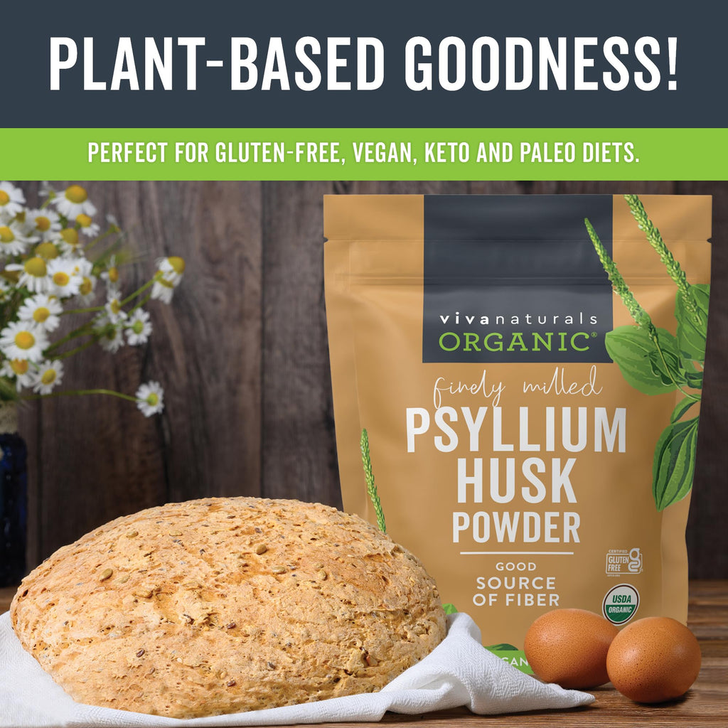 24 oz Organic Psyllium Husk Powder & 30mg Zinc J182369