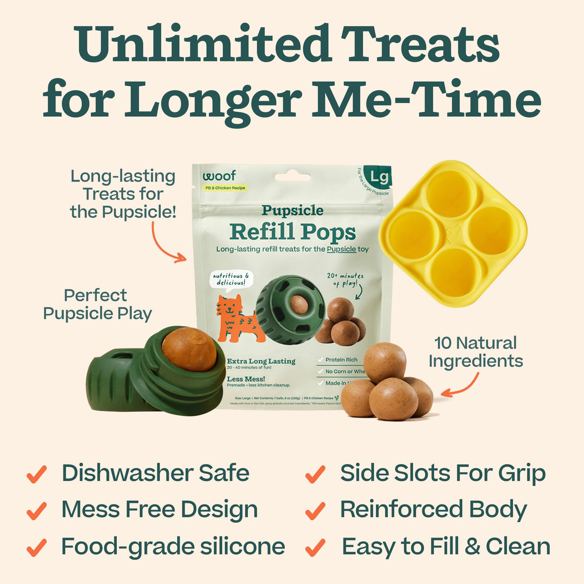Dog Treat Toy for Large Dogs 25-75 lbs W8087