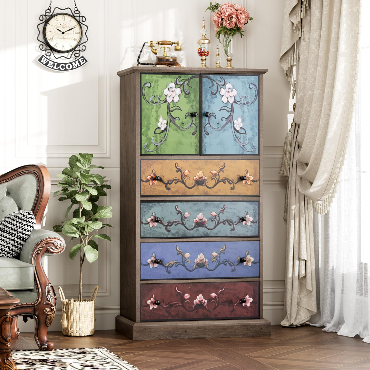 50" H Boho 4 Drawer Dresser R53954