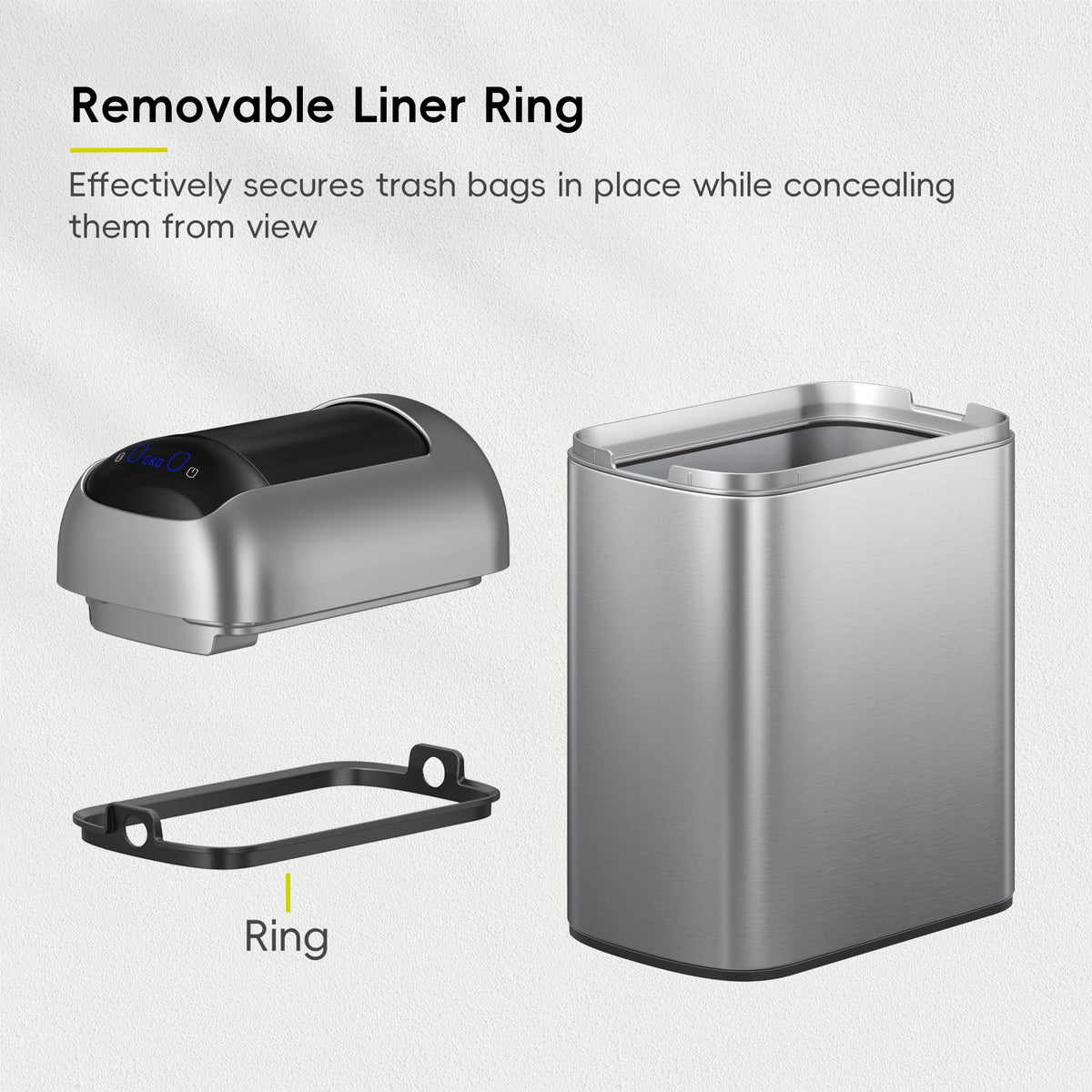 10L Stainless Steel Sensor Trash Can P3628
