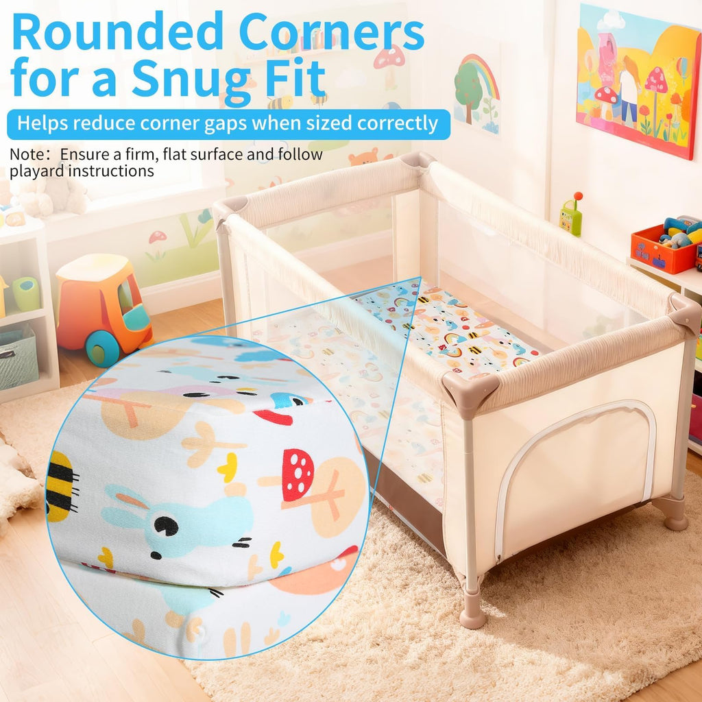 Trifold Pack and Play Mattress 38x26, Dual Sided Foldable Waterproof Washable Portable Crib Mattress Topper with Carry Bag Z170
