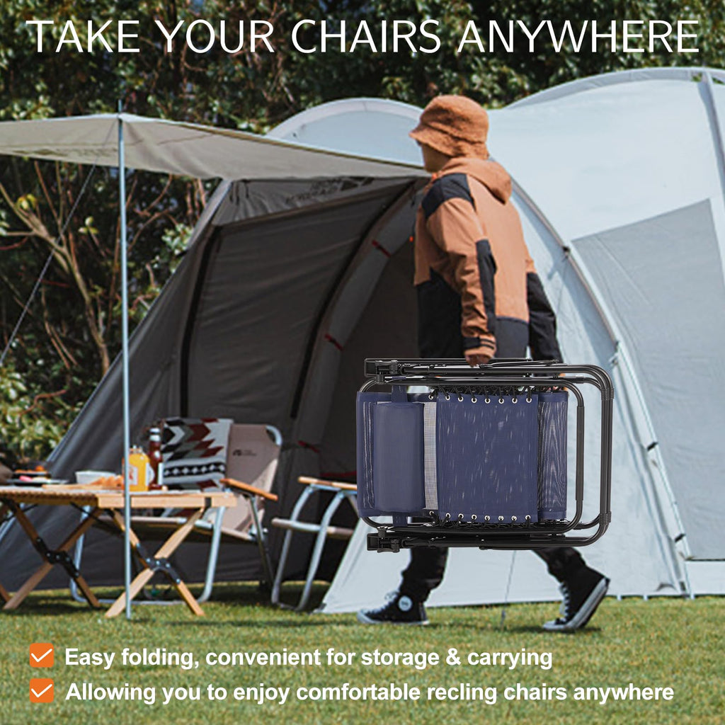 Zero Gravity Chairs Set of 2 Blue A443