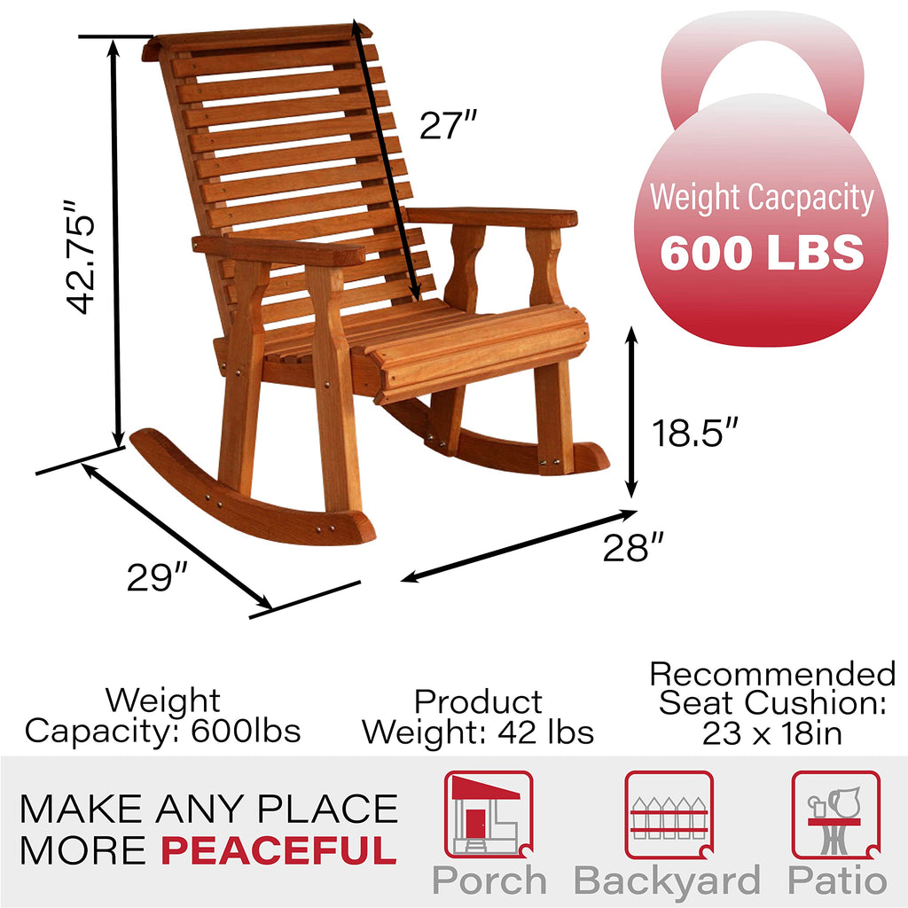 Cedar Stain Pressure Treated Rocking Chair L4267