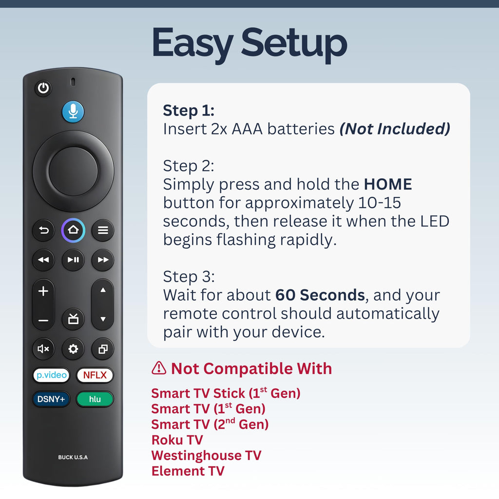 Replacement Voice Remote for Smart TVs, 1 Pack P22466