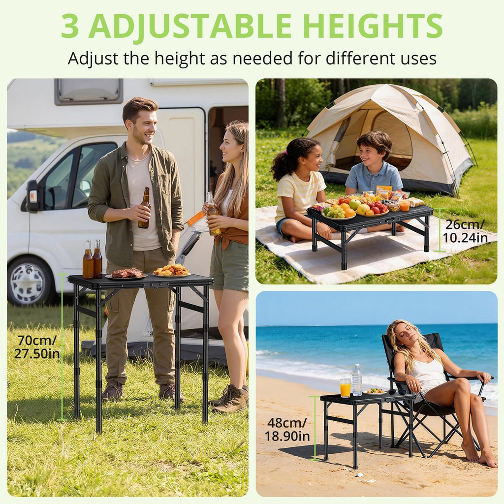 2ft Adjustable Folding Camping Table T818