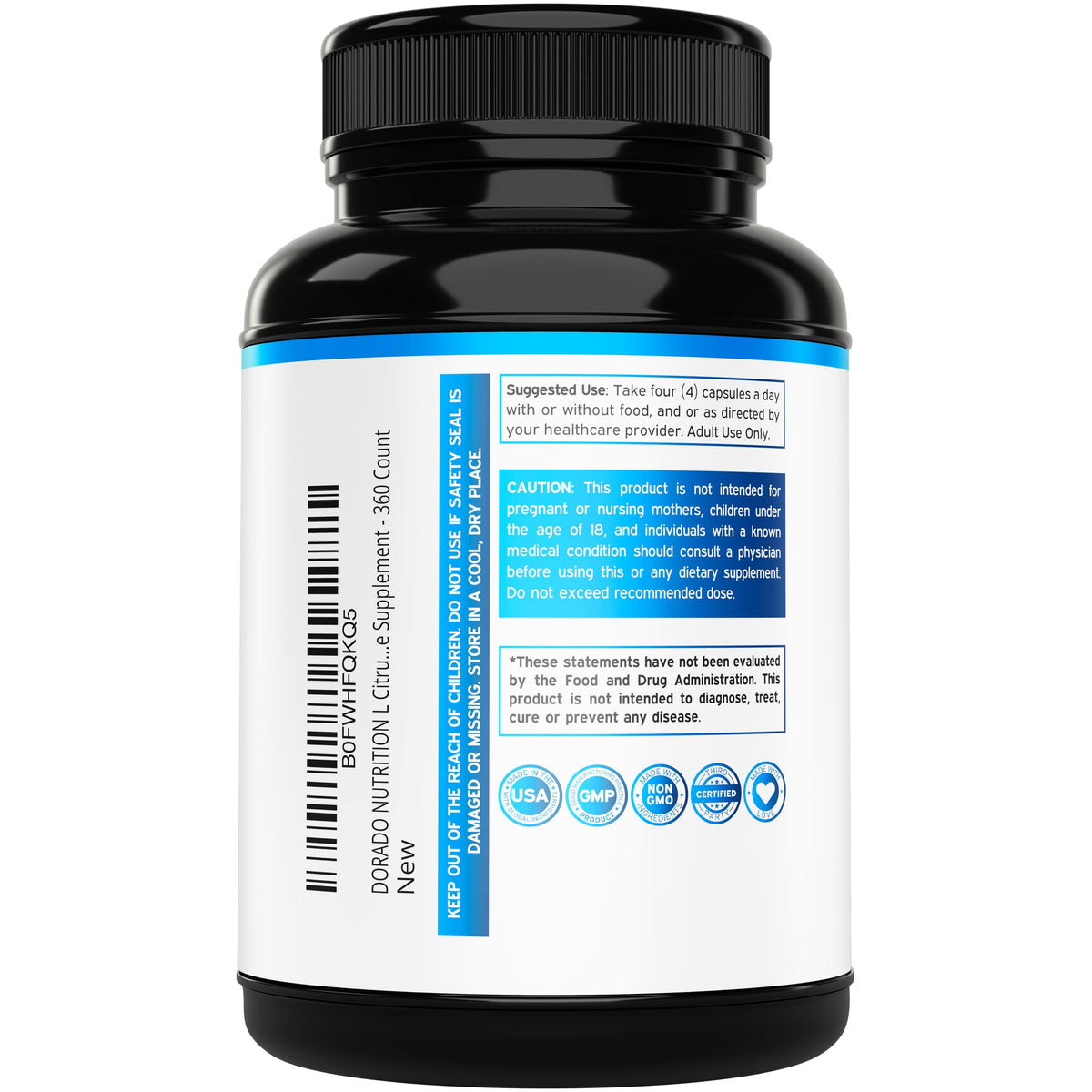 L Citrulline 3000mg 360 Capsules Vegan Non-GMO A55553