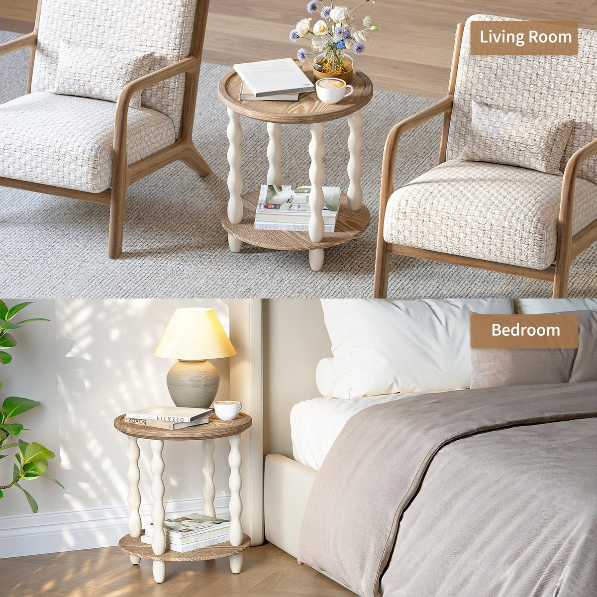 Round 2-Tier Side Table K4222