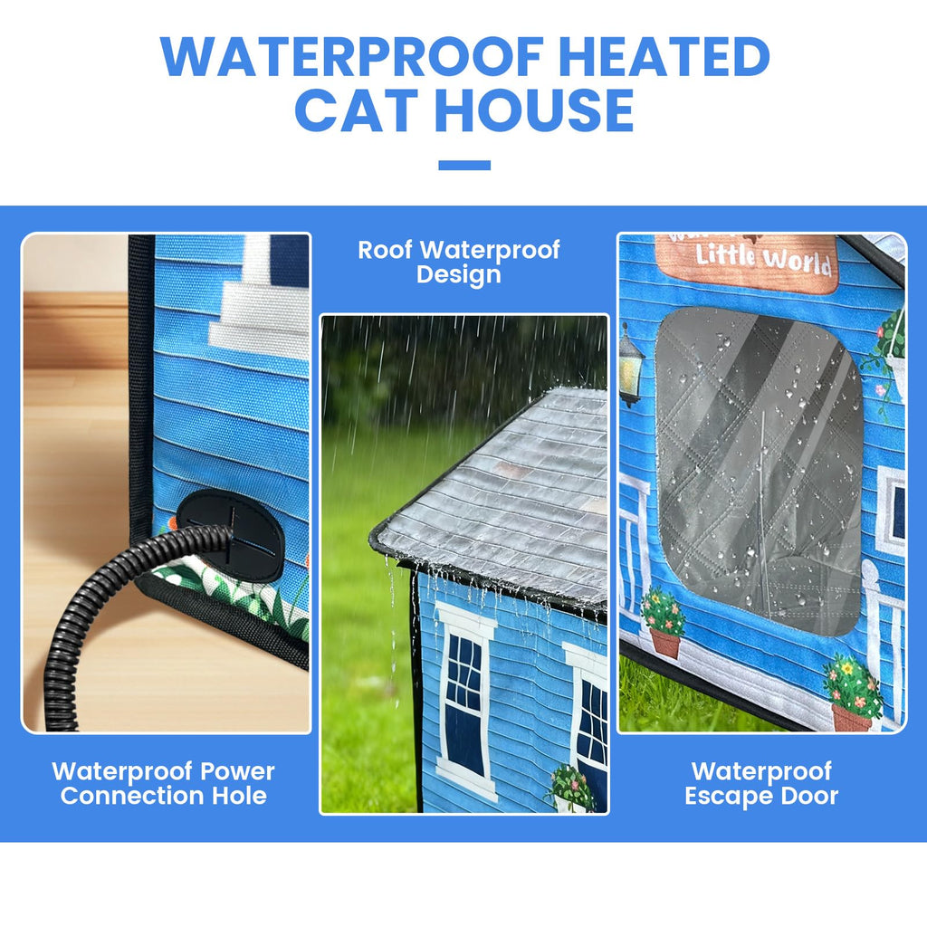 Heated Cat House with Dual Escape Doors T613247