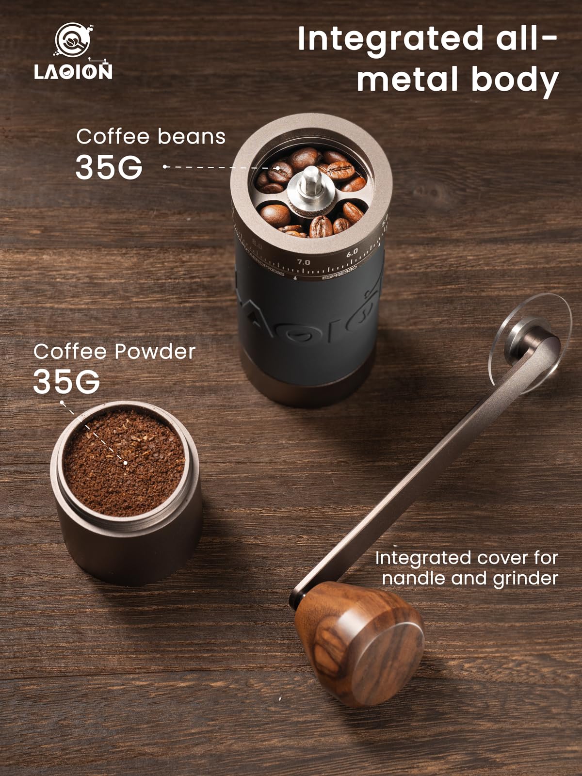Manual Coffee Grinder with Straight Handle T2842
