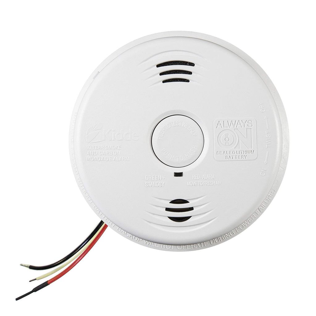 Hardwired Smoke and Carbon Monoxide Detector Alarm with Voice Warning, White Y21712