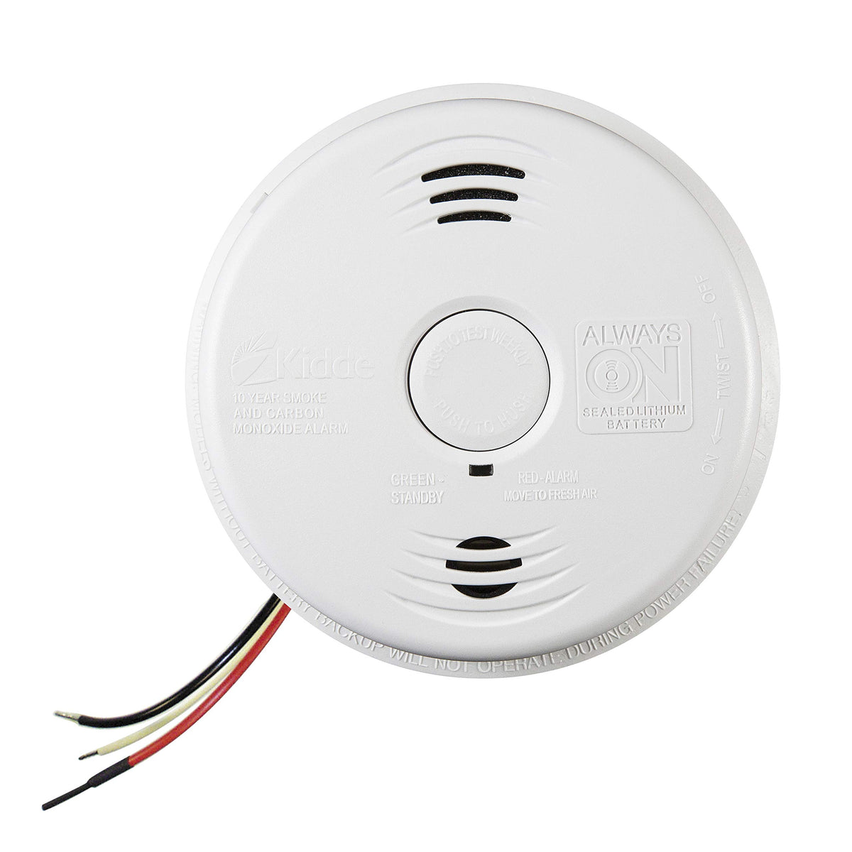 Hardwired Smoke and Carbon Monoxide Detector Alarm with Voice Warning, White Y21712