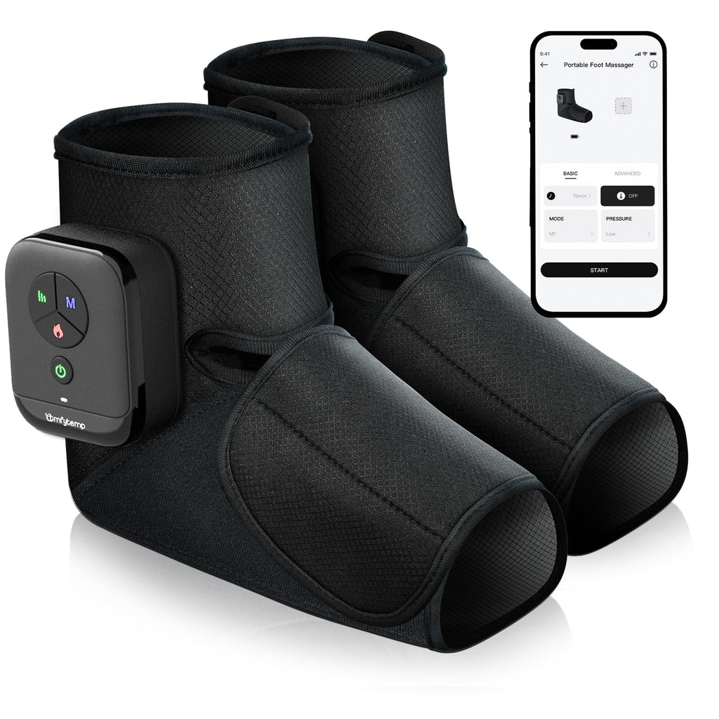 Portable Air Compression Foot Massager with Heat N81224