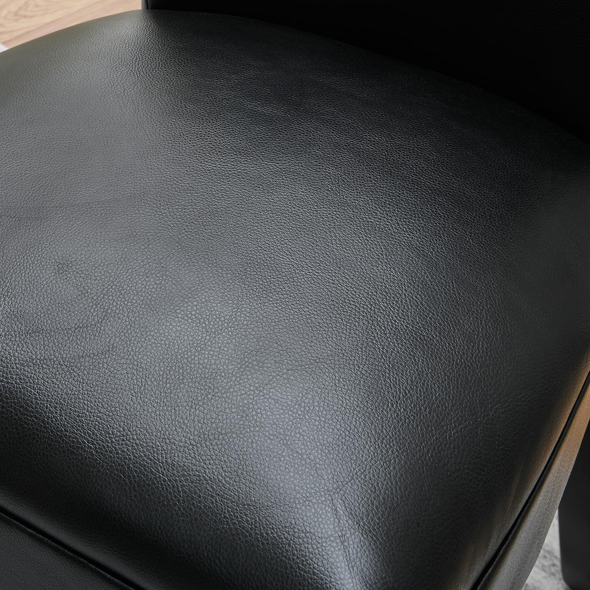 Set of 8 Black Faux Leather Upholstered Dining Chairs S254206
