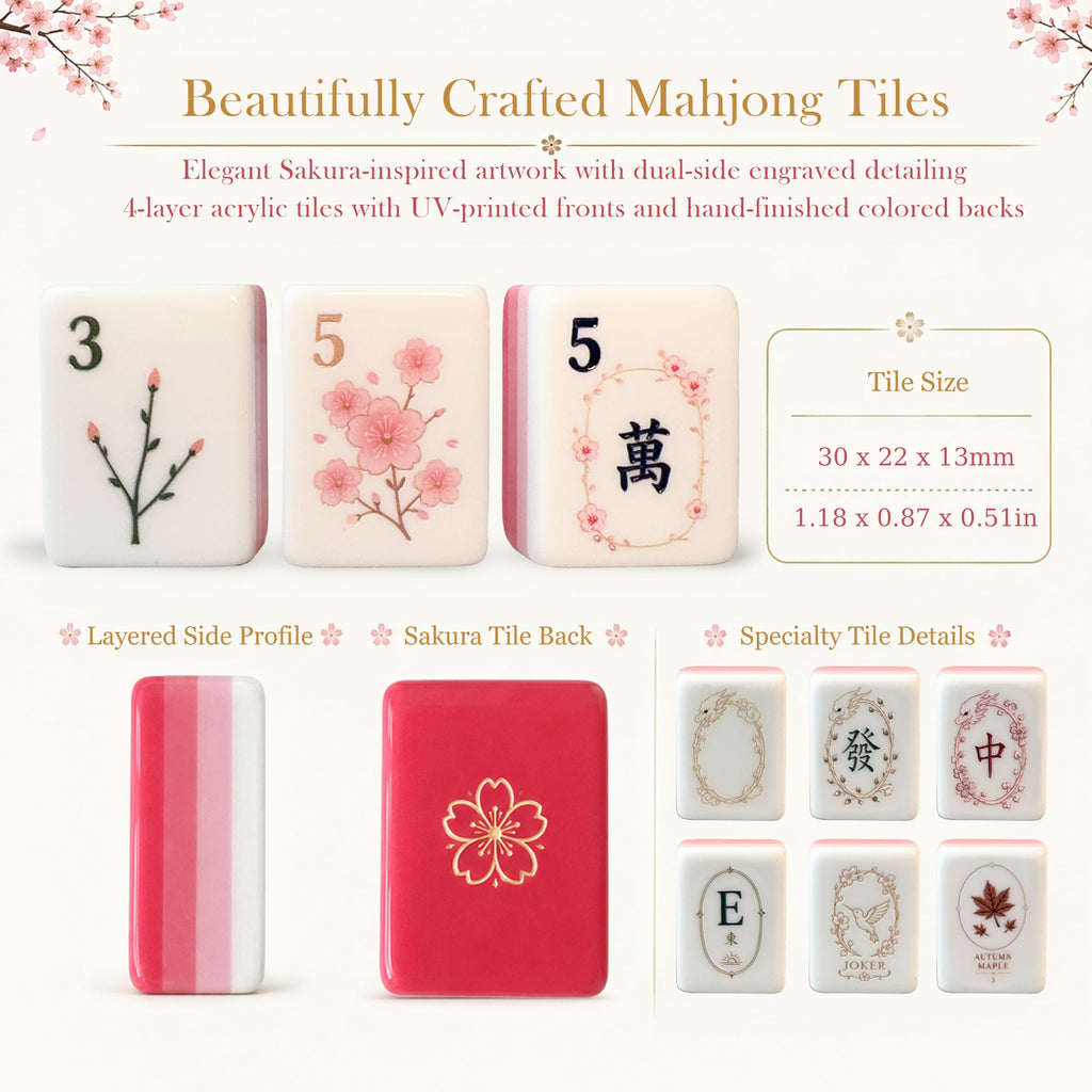 American Mahjong Set with Racks, Mat & Tote B9201