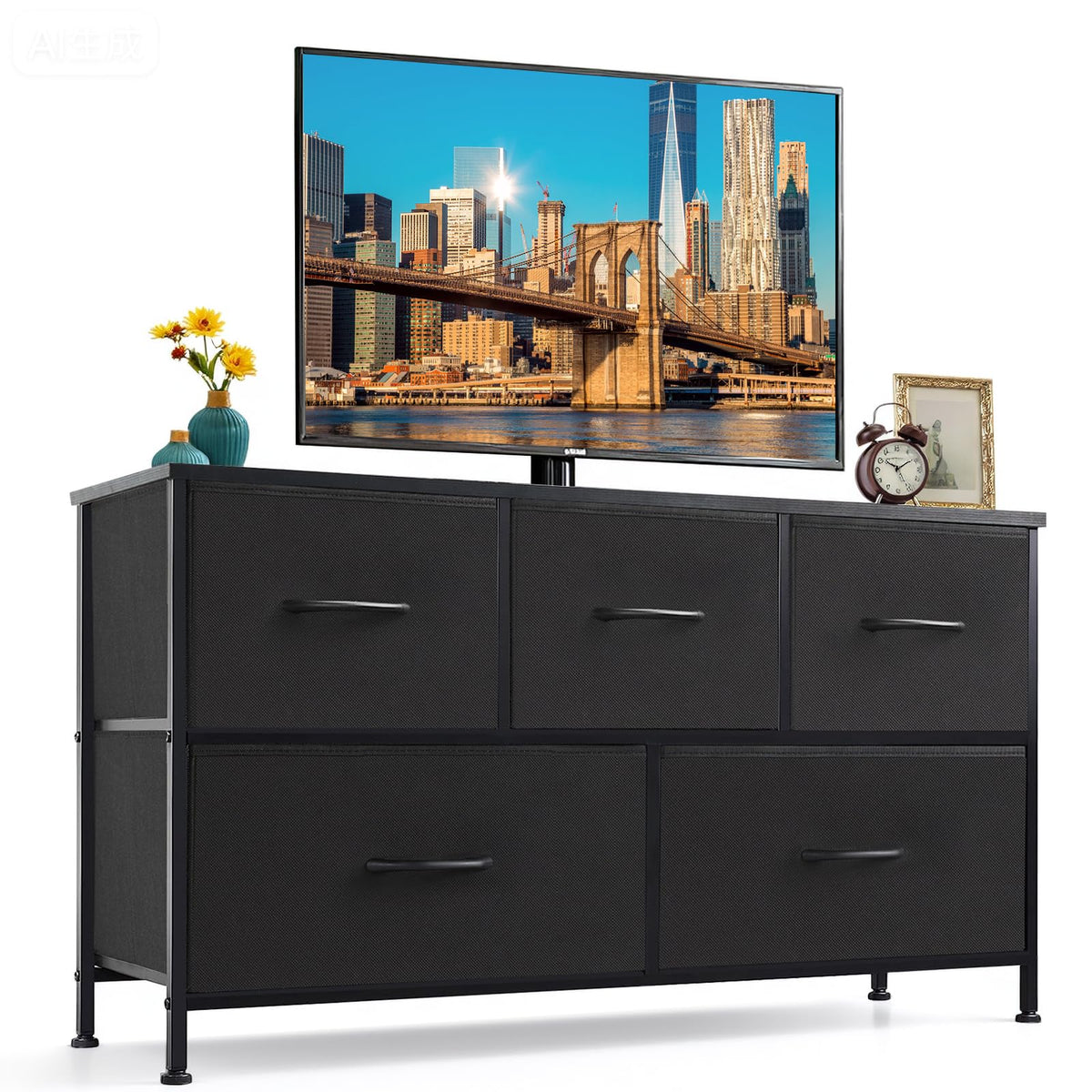 5 Drawer Fabric Dresser H989