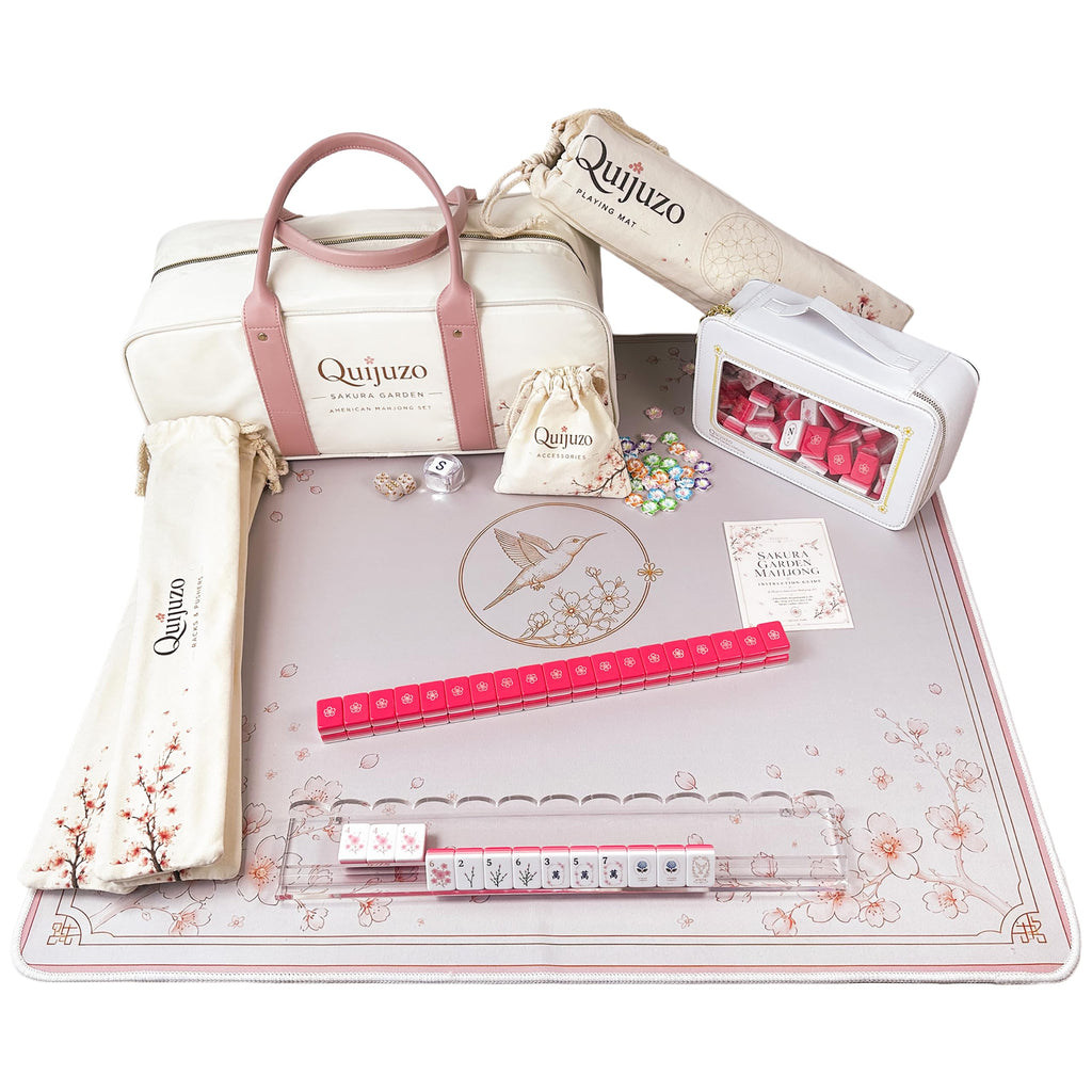 American Mahjong Set with Racks, Mat & Tote B9201