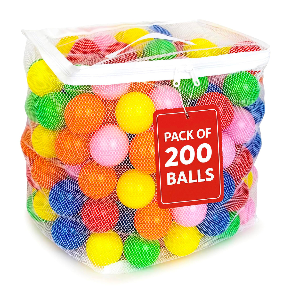 200 Assorted Colors Plastic Ball Pit Balls J787