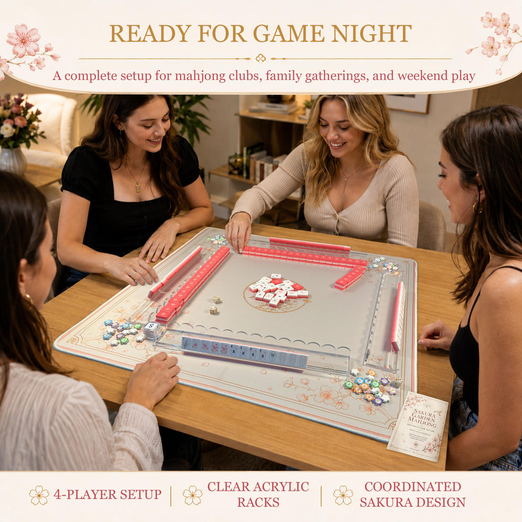 American Mahjong Set with Racks, Mat & Tote B9201